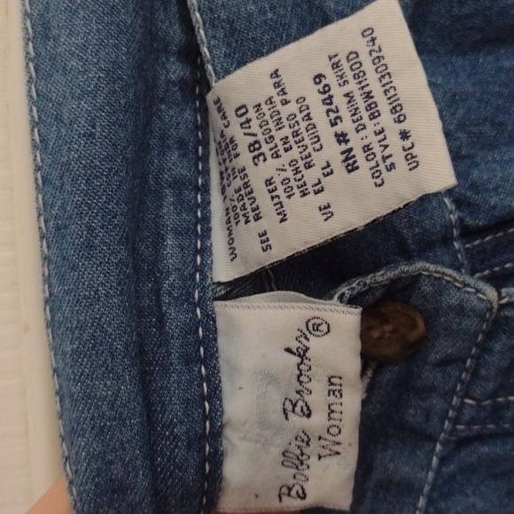 LONG Denim button front skirt - Picture 3 of 3